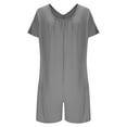 thumbnail image 4 of BUIGTTKLOP Womens Summer Casual Romper Short Sleeve Crewneck Shorts Overalls Jumpsuit with Pockets Summer Outfits 2026, 4 of 6