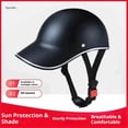 thumbnail image 2 of Eyucdvc Retro Baseball Cap Style Half Bike Helmet Adjustable Protective PU Headgear for Adult Men Women Cycling Scooter Riding, 2 of 6