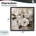 thumbnail image 4 of Stupell Industries Shabby Chic Ivory Flower Bushel Black Floating Frame Canvas Art, 18 x 18, by Nan, 4 of 8