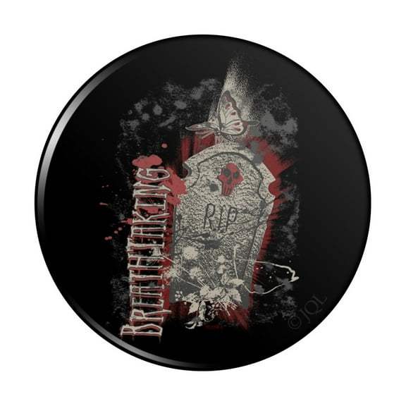 Breathtaking RIP Gravestone Biker Motorcycle Kitchen Refrigerator Locker Button Magnet
