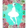 thumbnail image 3 of Boho Hue Studio 20x24 Black Modern Framed Museum Art Print Titled - Rose Ballerina, 3 of 5