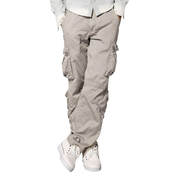 Matchstick Men's Casual Cargo Pants with Big Pockets for Work Outdoor