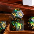 thumbnail image 3 of Cusdie Frosted Sharp Edges DND Dice, 7 PCs D&D Dice Set, Handcrafted Polyhedral Dice Set, for TTRPG Role Playing Game Pathfinder, 3 of 5