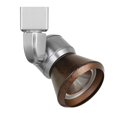 thumbnail image 3 of Cal Lighting HT-888-LED Dimmable Metal Track Fixture in Brushed Steel/Rust Brown, 3 of 3