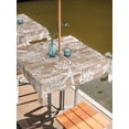 thumbnail image 2 of Outdoor Tablecloths with Umbrella Hole & Zipper, Brown Coastal 60x60 Inch Square Tablecloths, Summer Beach Nautical Starfish Coral Vintage Waterproof Table Cloth, Patio/Pool/Picnic Table Covers, 2 of 8