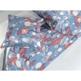 thumbnail image 2 of Leaves Design Bed Runner Set, Christmas Themed Bicolored Leafy Peduncles with Polka Dots Print, Decorative Bedding Scarf & 2 Pillow Shams for Hotels Homes, King, Pale Ruby Lavender Blue, by Ambesonne, 2 of 3