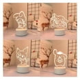 thumbnail image 2 of 3D Lamp Acrylic Anime Cartoon My Melody Cinnamoroll Kuromi Purin Dog Kawaii LED Night Light Xmas Party Decoration Table Lamp, 2 of 10