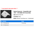 thumbnail image 2 of Washer Reservoir - Compatible with 1987 - 1993 BMW 325i Convertible 1988 1989 1990 1991 1992, 2 of 2