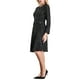 thumbnail image 4 of Vestido A-Line de Tweed para Mujeres Hobemty, Manga Larga, Vestidos Vintage de Trabajo, L Negro, 4 of 5
