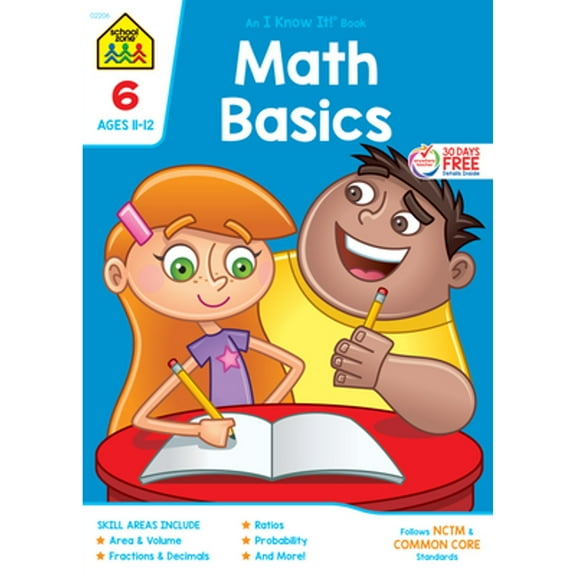 Pre-Owned School Zone Math Basics Grade 6 Workbook (Paperback) 0887431429 9780887431425