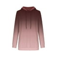 thumbnail image 4 of Usmixi Sale Sweatshirt for Women Womens Hoodies Fashion Loose Drawstring Hooded Sweatshirt Pullover Tops Winter Trendy Gradient Print Hooded Long Sleeve Blouses, 4 of 5
