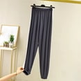 thumbnail image 2 of GigrtiJin Women's Pajamas Pants High Waisted Casual Loose Pajamas Pants Solid Color Loungewear Cuffed Pajamas Pants for Womens, 2 of 5