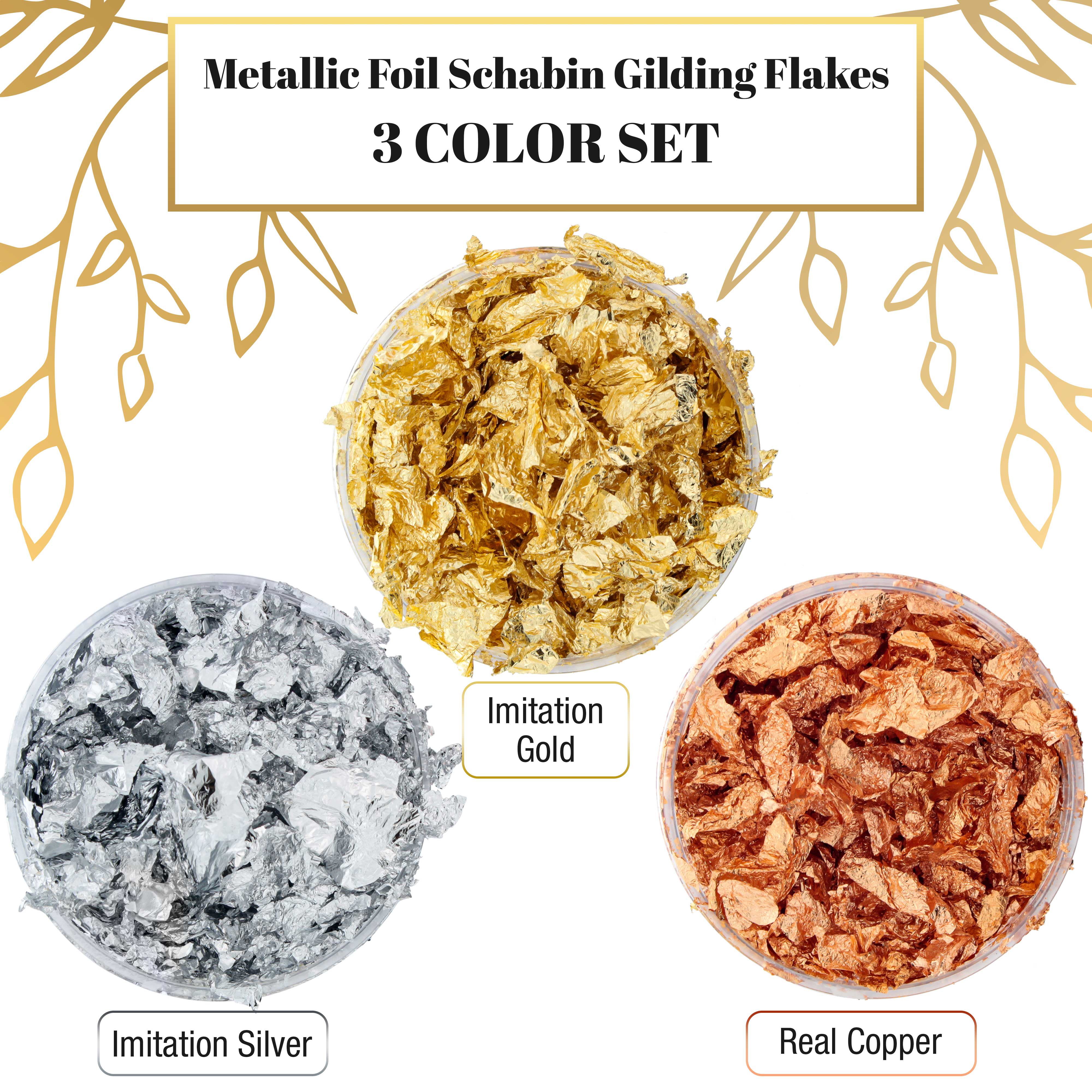 Abeewin Gold Flakes for Resin, 30 Colors Metallic Foil Flakes, Colored Gilding Flakes Craft Foil with Tweezers for Resin, Nail Art, Jewelry Making, Candle