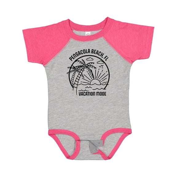 Inktastic Summer Vacation Mode Pensacola Beach Florida Boys or Girls Baby Bodysuit