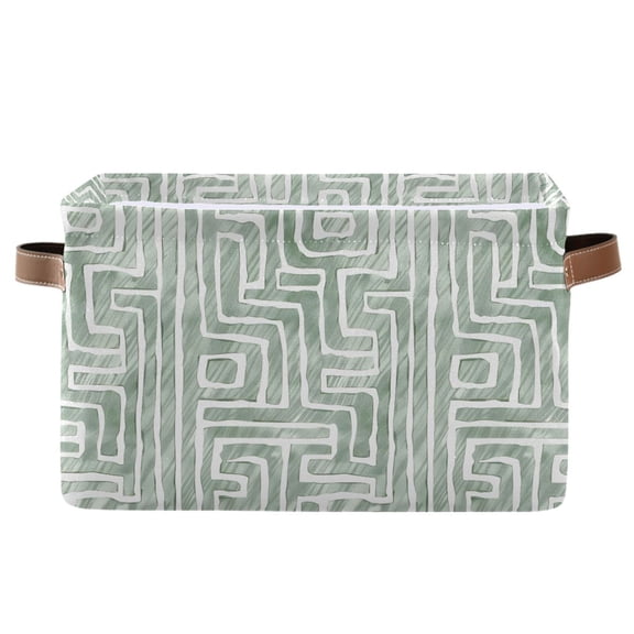Line Graffiti Storage Bins with Handle Fabric Organizer Basket Foldable Box 1 Pack 14.2x10.2x8.3