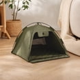 thumbnail image 5 of Portable Pet Tent 15.75in Foldable Indoor Outdoor Water-Repellent Mesh Green with Cushion, 5 of 6