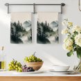 thumbnail image 3 of Green Black Foggy Forest Kitchen Towels Set of 1, Abstract Art Mountain Absorbent Dish Towels for Kitchen, Microfiber Hand Towel, Quick Drying Tea Towel for Cleaning Decorative Dishcloths, 3 of 7