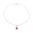 thumbnail image 2 of Amor Colgante Collar Moda Ropa Decoración Joyería Disfraz Adornos Festival Joyería Rojo plateado, 2 of 9