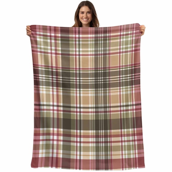 Buffalo Plaid Blanket Soft Cozy Warm Throw Blanket for Couch, Plush Fuzzy Flannel Fleece Blankets for Sofa, Modern Farmhouse Colorful Checkered Bed Blankets Lightweight Gifts for Women, 32"x48"