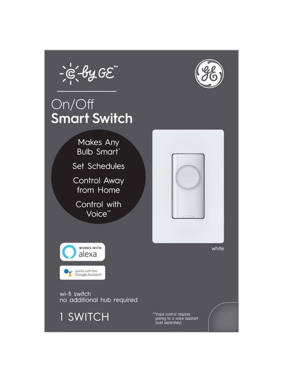 C By Ge 93105002 93105002 Single Pole Or 3-Way Smart Switch White