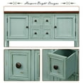 thumbnail image 6 of Retro Console Table, Entryway Side Table Furniture with 4 Drawers, 2 Cabinets and Bottom Shelve, Farmhouse Narrow Console Table, Sofa Side Accent Table for Hallway Living Room Home Decor, B544, 6 of 9