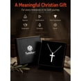 thumbnail image 4 of FaithHeart Silver Cross Necklace for Men Waterproof Stainless Steel Box Chain Small Cross Pendant Necklaces Christian Religious Jewelry Gifts for Husband Anniversary 20", 4 of 7