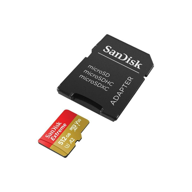 SanDisk Extreme MicroSDXC UHS-I Flash Memory Card 512GB, A2, V30