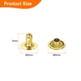 thumbnail image 2 of Uxcell 200Sets Single Cap Rivet 8mm Carbon Steel Round Head Snap Studs, Gold, 2 of 7
