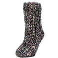 thumbnail image 2 of Legmogue Women's Cozy Blend Sherpa-Style Lined Crew Slipper Sock - Womens - Female, 9-11, Black Multi, 2 of 2
