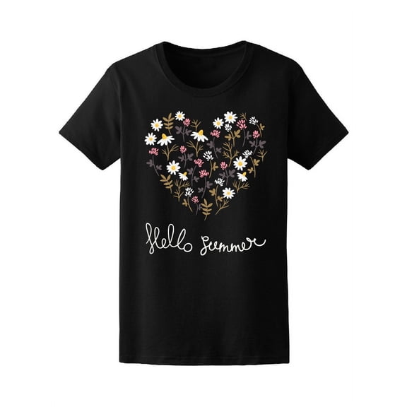 Meadow Flowers Brown Summer T-Shirt Women -Image by Shutterstock, Female XX-Large