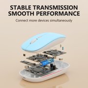Wireless Mouse Bluetooth Mouse for Laptop PC Compute,Rechargeable Dual Mode Switch Mouse Bluetooth 5.0 and 2.4GHz USB Receiver