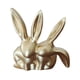 thumbnail image 5 of Estatua de conejo, figura de conejo, decoración de Pascua coleccionable, adorno decorativo oro, 5 of 9