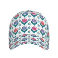 thumbnail image 2 of Naloa Original Classic Low Profile Hat Men Women Baseball Cap Dad Hat Adjustable Unconstructed Tulips Flowers Print Cap, 2 of 9