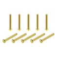 thumbnail image 1 of Unique Bargains Brass Hex Bolts, M6x45mm 10 Pack Fully Thread Grade 4.8 Machine Screws, 1 of 4