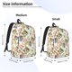 thumbnail image 2 of Disketp Birds And Flowers Mochila de Lona Estampada, Mochila Escolar de Viaje Ligera para Estudiantes y Portátil-Medium, 2 of 5