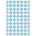 thumbnail image 1 of Aspen Brands RUG7LB46 4 x 6 ft. English Checker Design Rug - Light Blue & White, 1 of 2