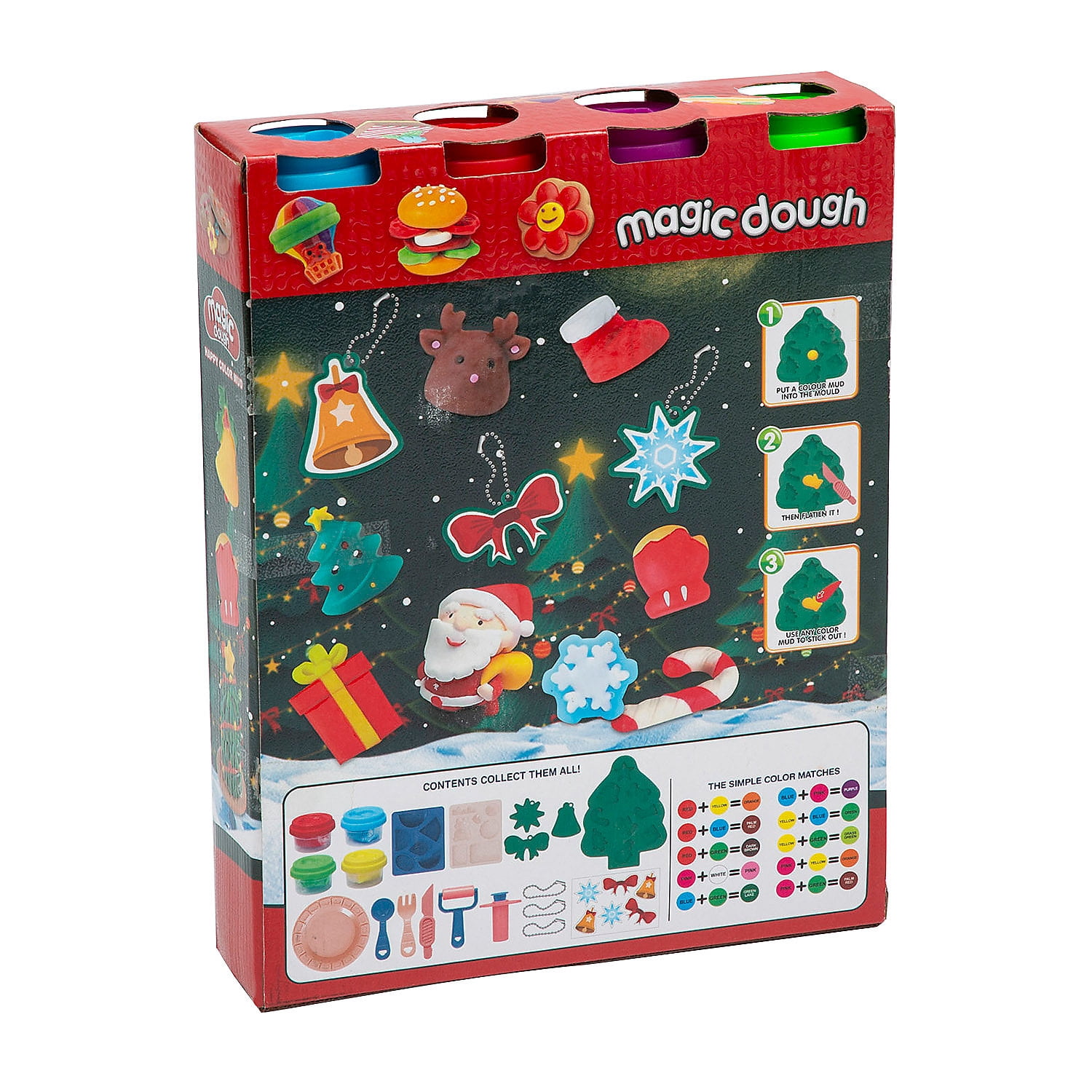 Fun Express 8 1/4" x 10 1/2" DIY Christmas Clay Dough Ornaments Kit - 23 Pieces