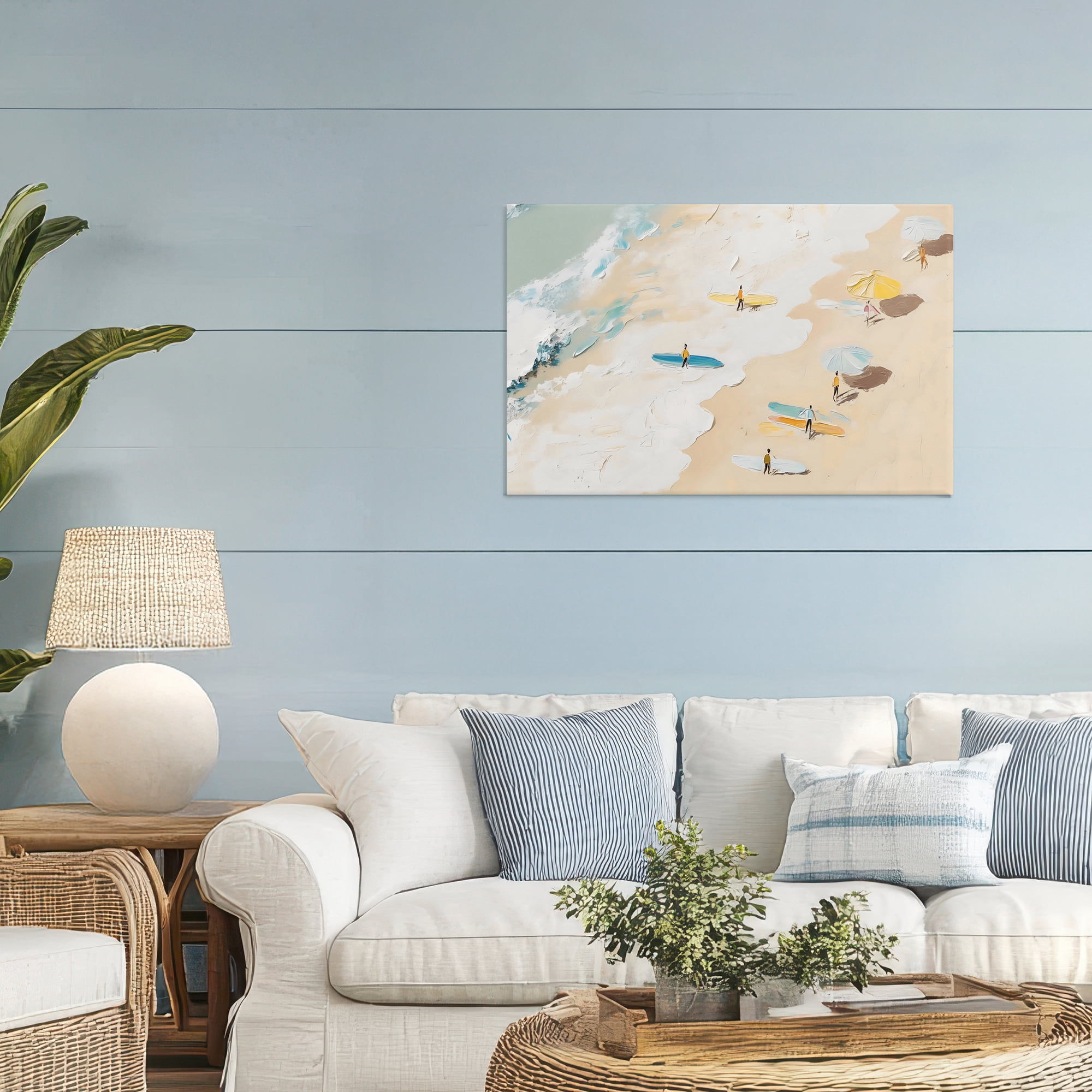 Stupell Industries Beach Surf Summer Scene Canvas Wall Art, design by LSR Design Studio