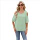 thumbnail image 1 of Blusa de Verano de Corta con Hombros Descubiertos y Encaje Acampanado para Mujer Judías XL, 1 of 10