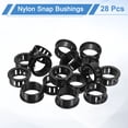 thumbnail image 3 of 28 Pack Cable Snap Bushing Grommet, 1" Mounting Dia Black Round Nylon, 3 of 6