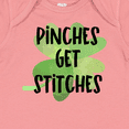 thumbnail image 4 of Inktastic St. Patrick's Day Pinches Get Stitches Shamrocks Boys or Girls Baby Bodysuit, 4 of 5