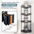 thumbnail image 4 of Corner Shower Caddy Standing - 4 Tier Acrylic Shower Organizer with Soap Holder, Aluminium Corner Shelf Standing for Bathroom, 4 of 7
