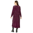 thumbnail image 2 of Woman Within Plus Size 21-Button Velour Dress, 2 of 3