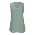 thumbnail image 6 of Yijfswar Tank Tops for Women Eyelet Embroidery V Neck Sleeveless Summer Top Casual Loose Vacation Blouses, 6 of 7