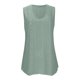 thumbnail image 5 of Camiseta Irregular de Color Sólido Casual de las Mujeres sin Mangas, Elegante Tanque Asimétrico para el Uso Diario de la Primavera, 5 of 7