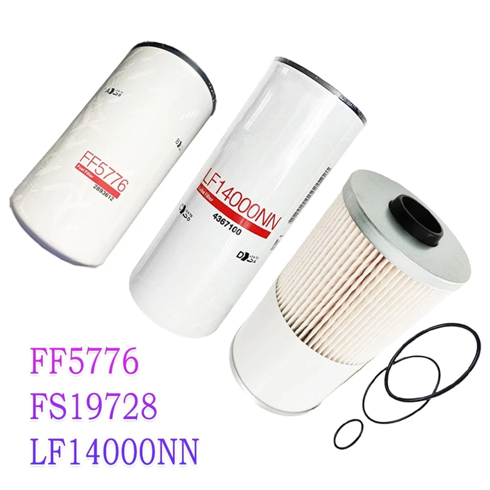 For CUMMINS ISX15 OIL CHANGE KIT LF14000NN, FF5776, FS19728 Fuel Filters