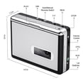 thumbnail image 2 of Reshow Reproductor de Casetes Portátil Convertidor USB a MP3, Convertidor Digital de Cinta, Altavoz Integrado, Blanco, 2 of 8