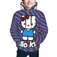 thumbnail image 4 of Hello Kitty Hoodie 3D Print Pullover Hooded Long Sleeve Sweatshirts Tops Blouse with Pocket for Boys Girls X-Large, 4 of 7