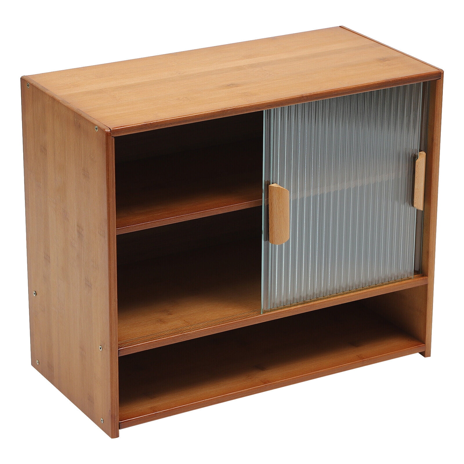 SENDERPICK Kitchen Pantry Sideboard Bamboo Small Storage Cabinet Sliding Door Cupboard