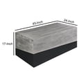 thumbnail image 7 of 45 Inch Rectangular Mango Wood Coffee Table Iron Base Washed White and Black - Saltoro Sherpi, 7 of 7